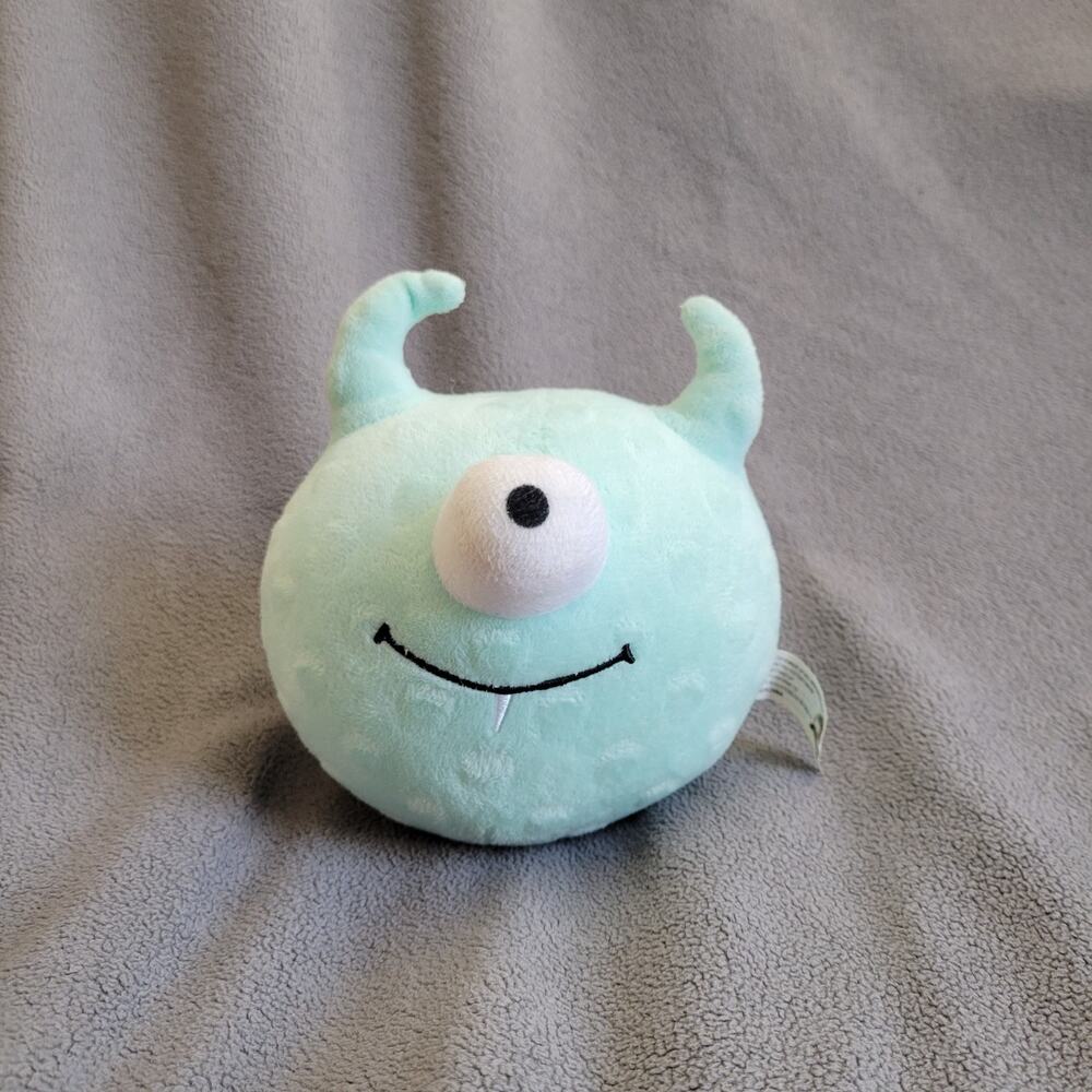 Monster Plush Stuffed Animal Blue One Eyed Cyclops Demon Stuffed Cute Soft Horns